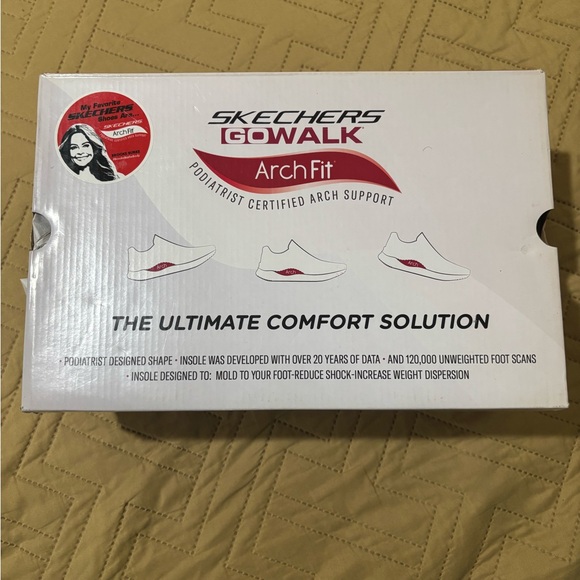 Skechers Go Walk Black and Purple Slip-Ons - Picture 6 of 7